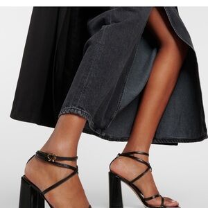 Gianvito Rossi Cross-Over Leather Sandals 37